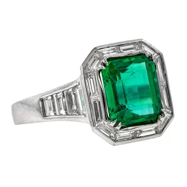 Estate Tiffany & Co. Emerald & Diamond Ring