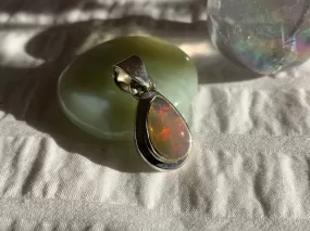 Ethiopian Welo Opal Ansley Pendant - Reg. Teardrop