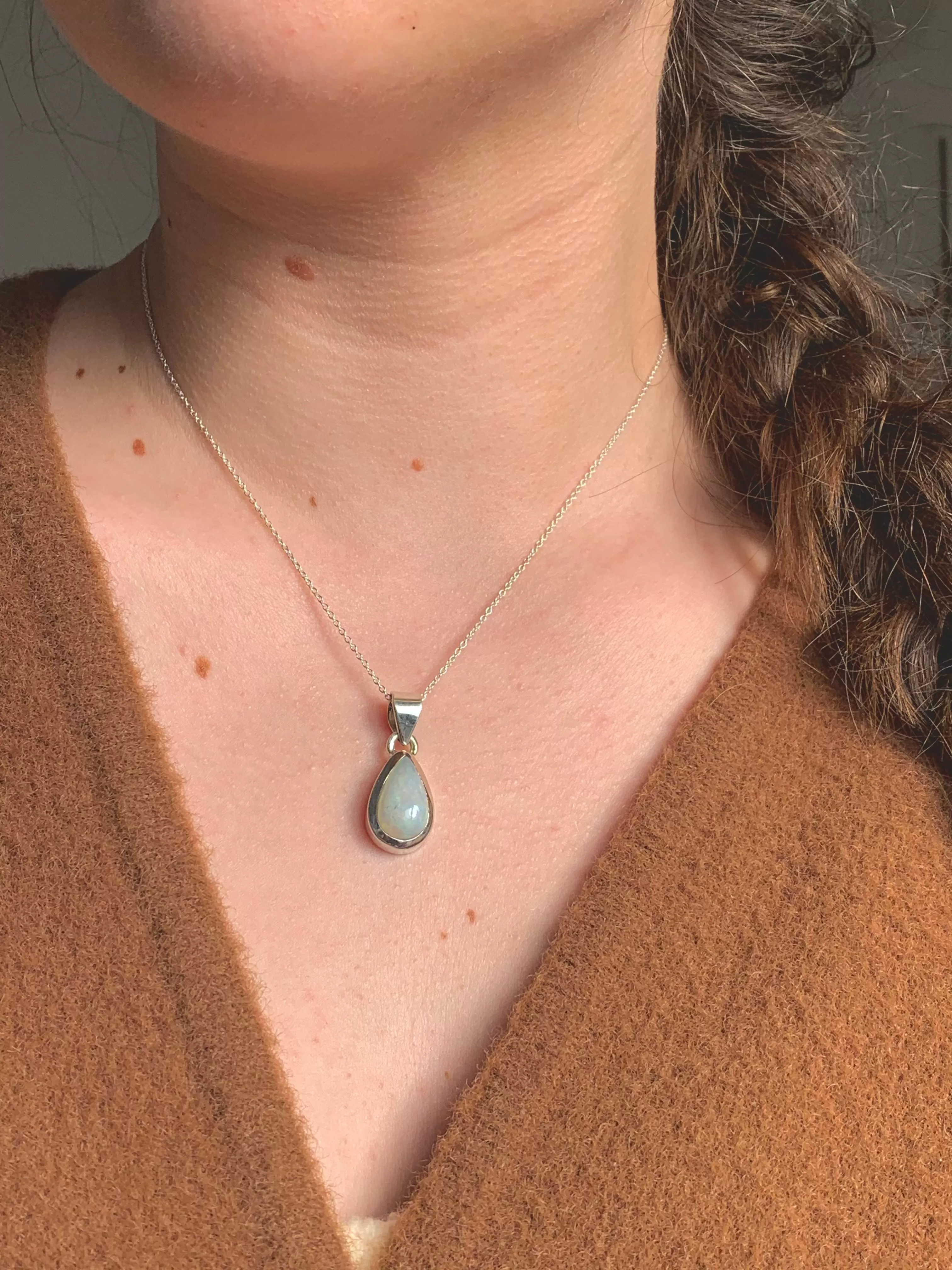 Ethiopian Welo Opal Naevia Pendant - Teardrop