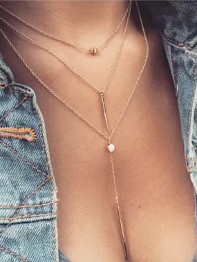 Fashion 3 Layers Chain Necklaces