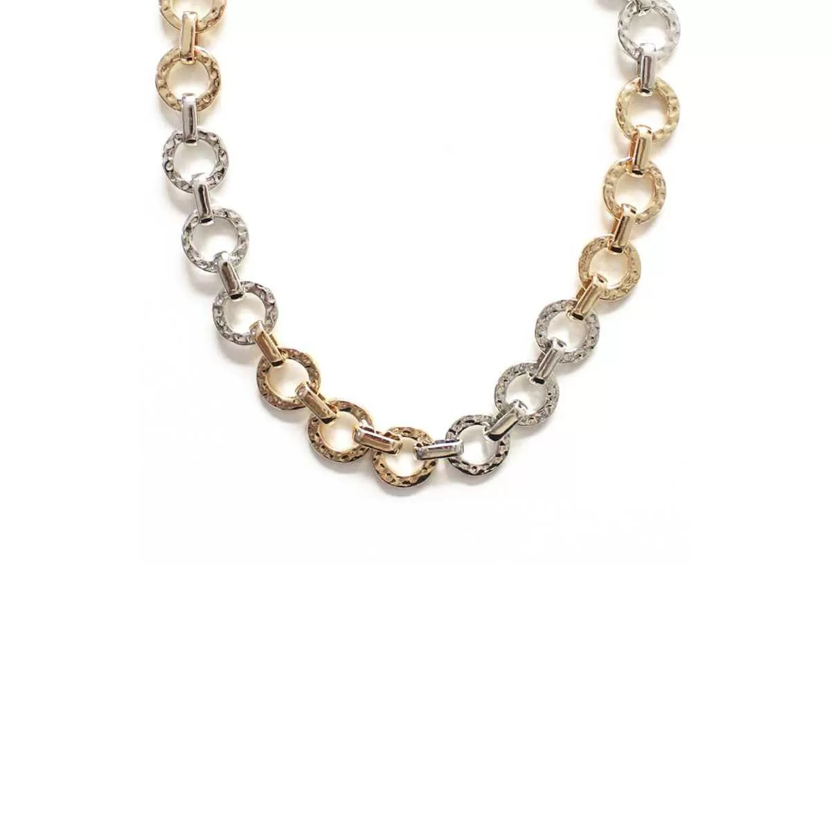 Fashion Metal Two Tone Necklace