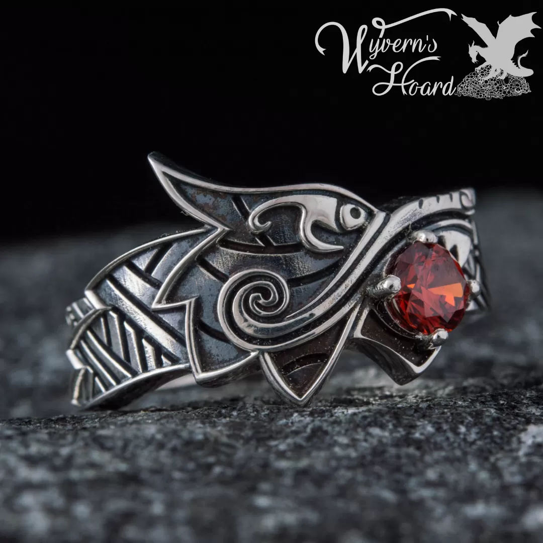 Fenrir, The Sun-Eater 14K White Gold Ring