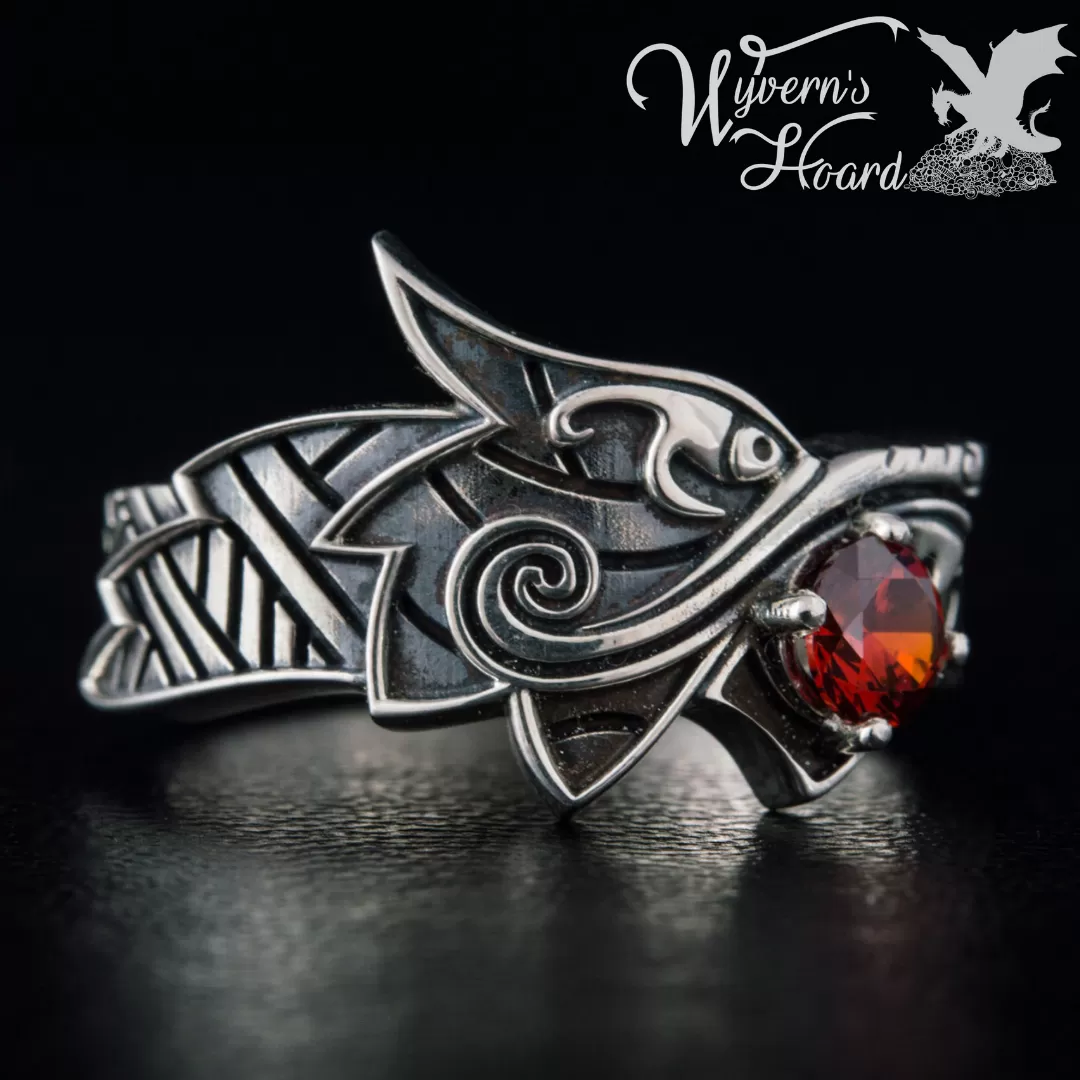 Fenrir, The Sun-Eater 14K White Gold Ring