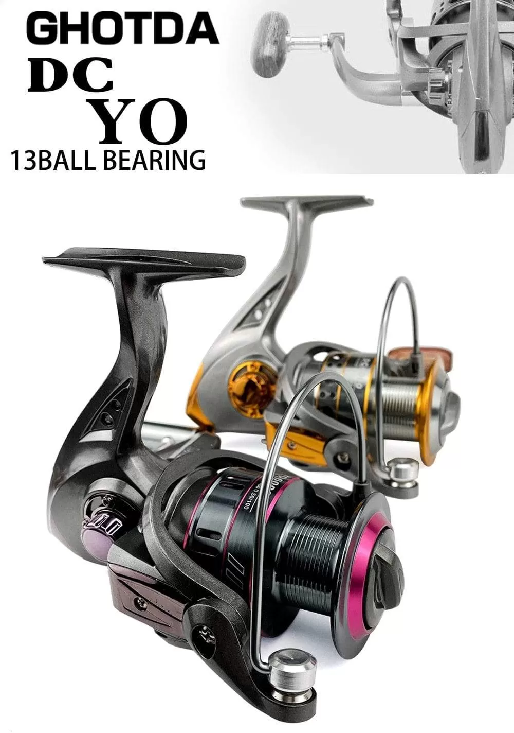 Fishing Reel Spinning 1000-7000 Series Metal Spool Spinning Wheel for Sea Fishing Carp Fishing