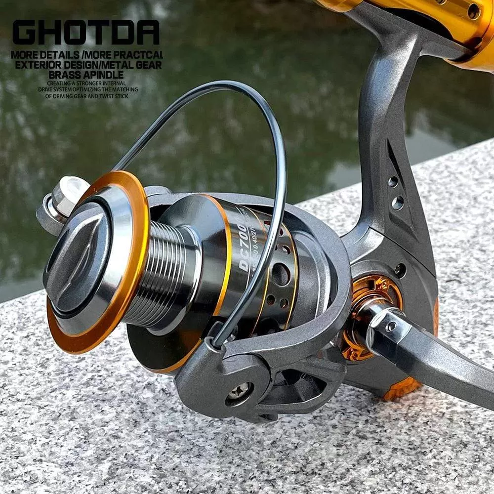 Fishing Reel Spinning 1000-7000 Series Metal Spool Spinning Wheel for Sea Fishing Carp Fishing