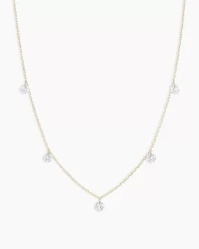 Floating Diamond Flutter Necklace