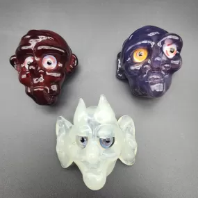 Goblin Face Pendants - by Sprout Glass