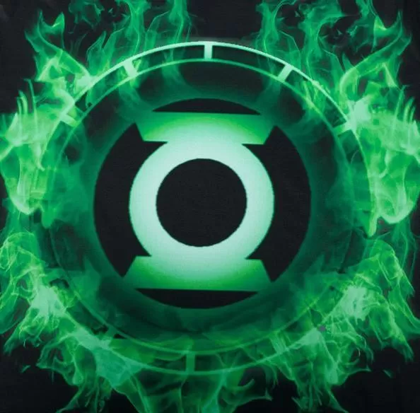 Green Lantern 'Green Flame' Premium Compression Short Sleeve Rash Guard