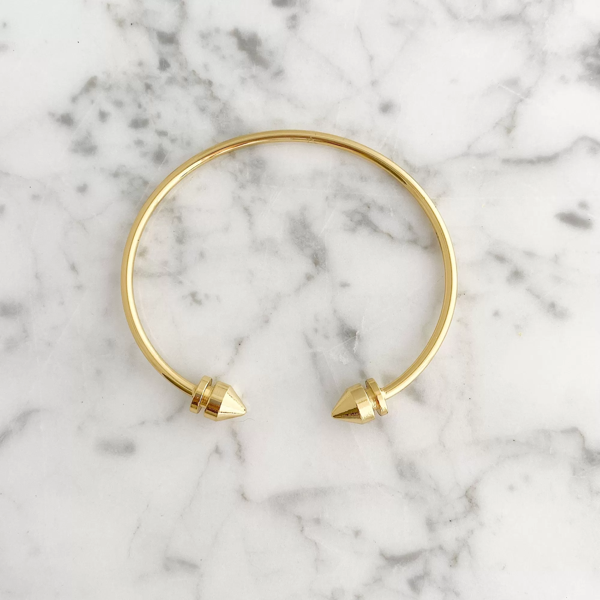 HALLE 18kt gold plated cuff bangle