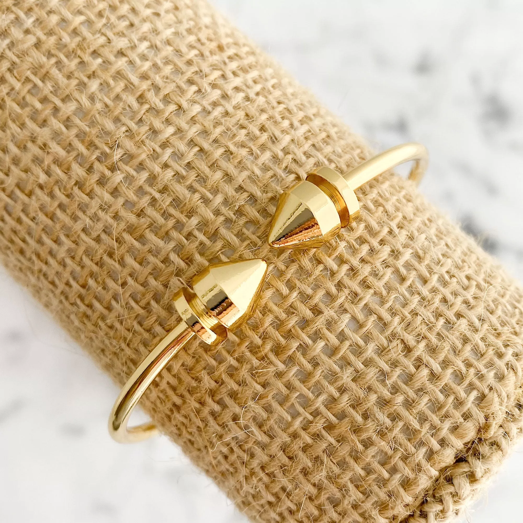 HALLE 18kt gold plated cuff bangle