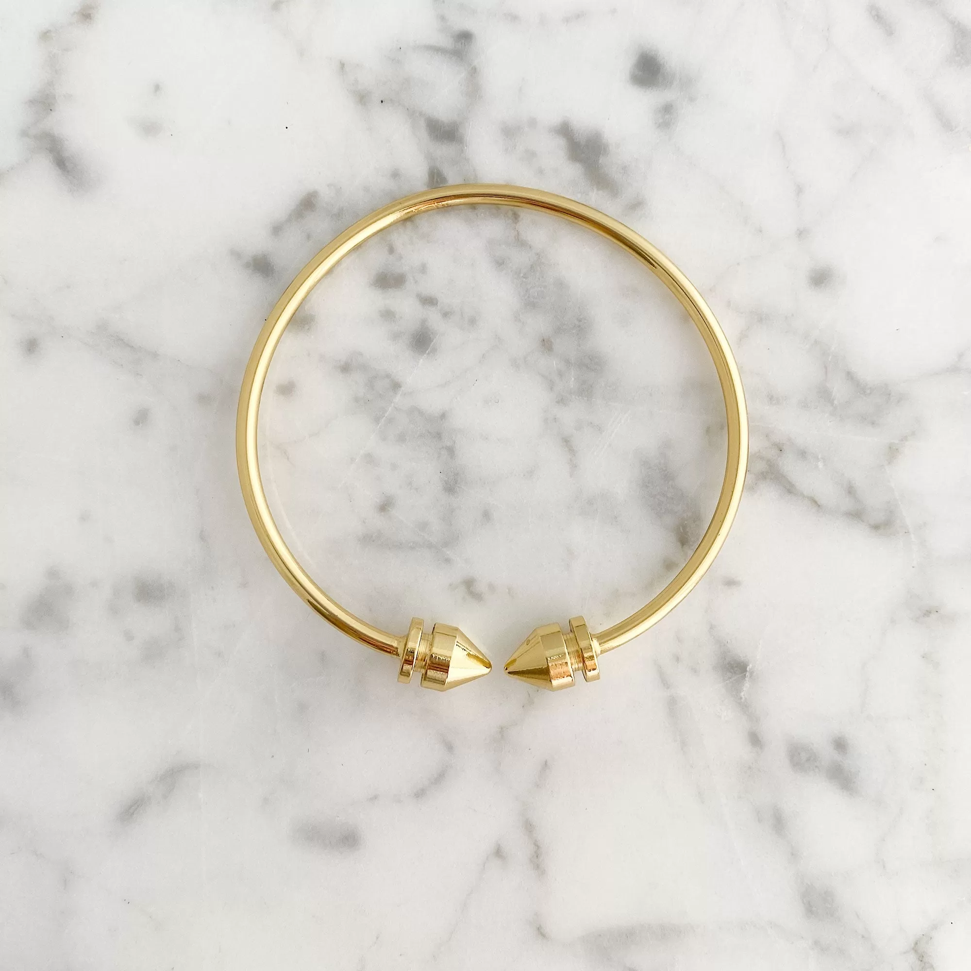 HALLE 18kt gold plated cuff bangle