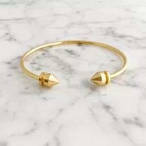 HALLE 18kt gold plated cuff bangle