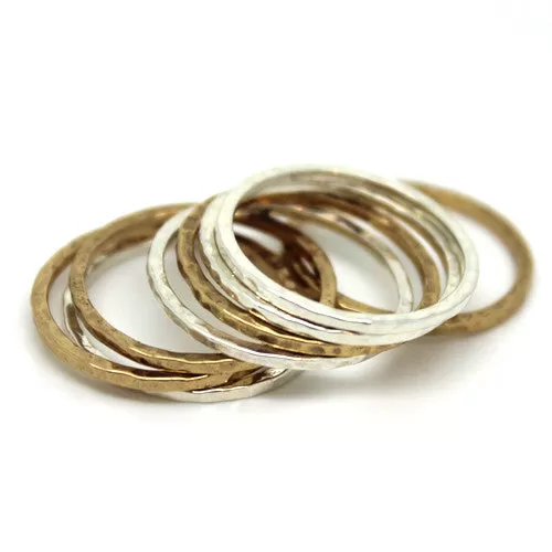 Hammered Stacking Rings