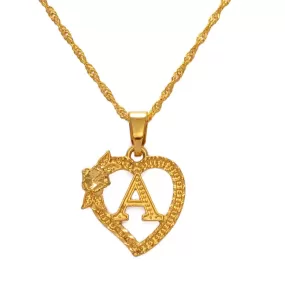 Heart Initial Necklace