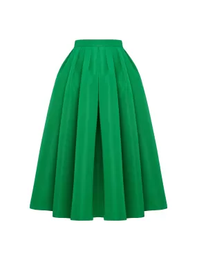 high-waisted full skirt