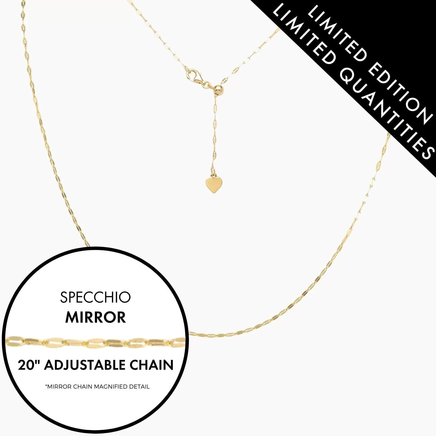 Italian Adjustable Specchio Mirror Chain