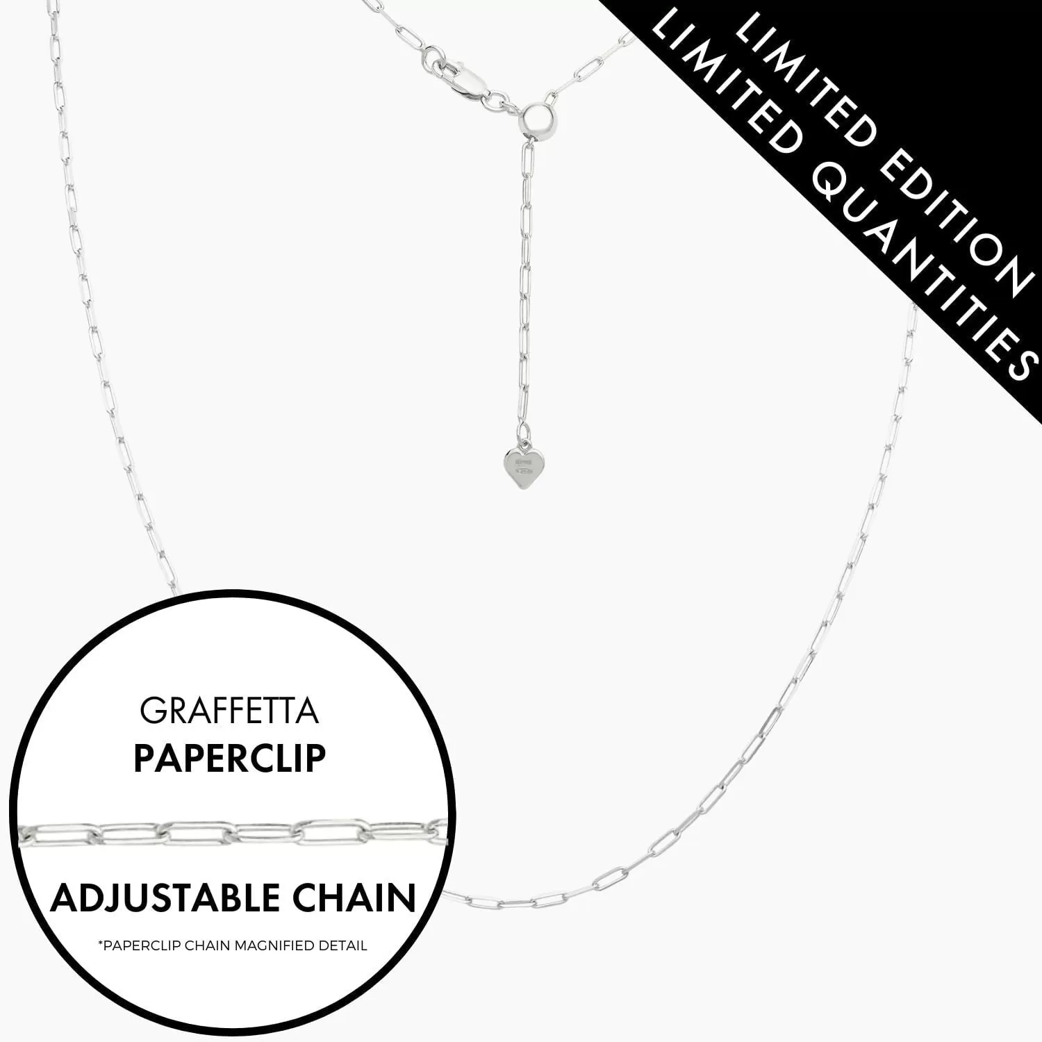 Italian Graffetta Paperclip Adjustable Chain