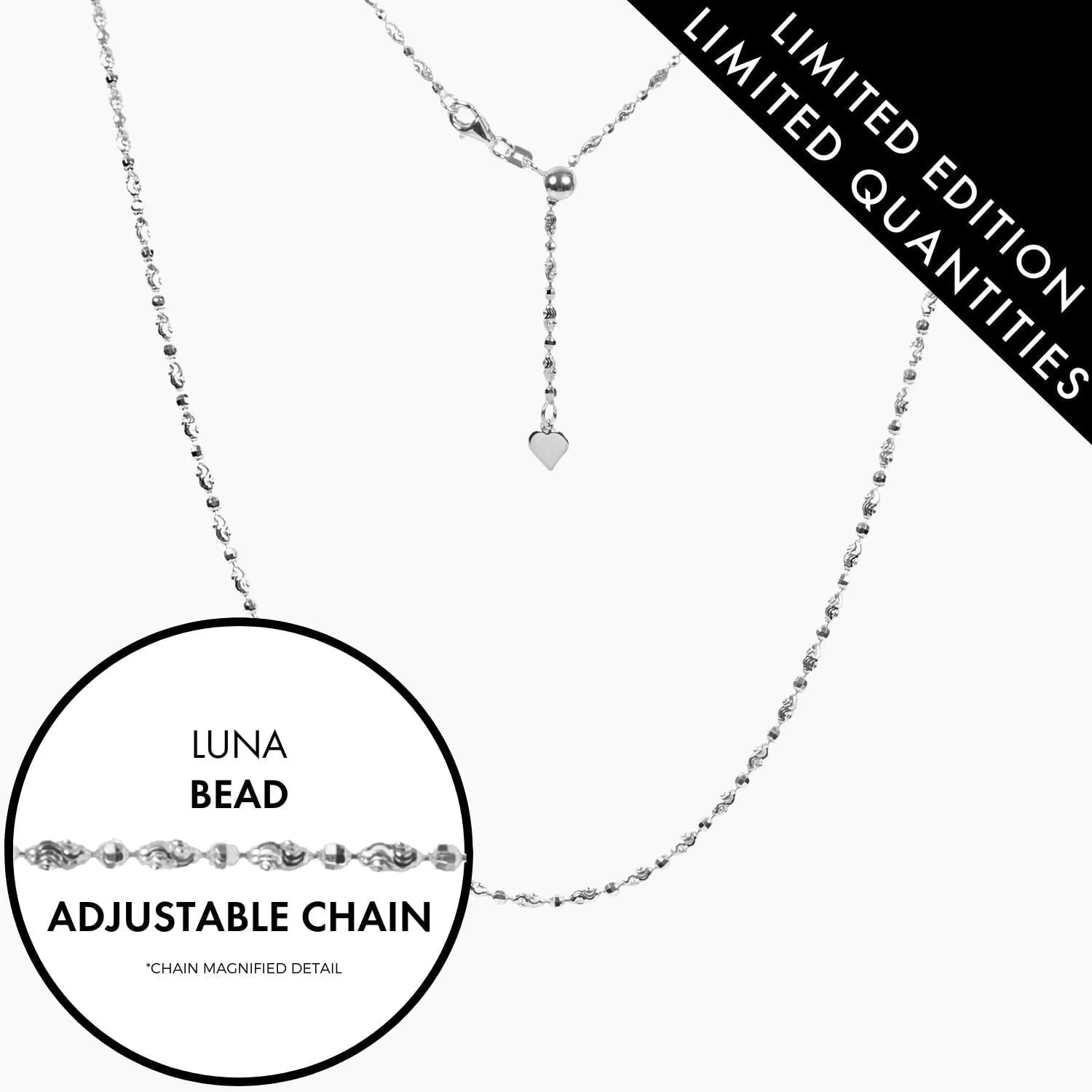 Italian Luna Bead Adjustable Chain