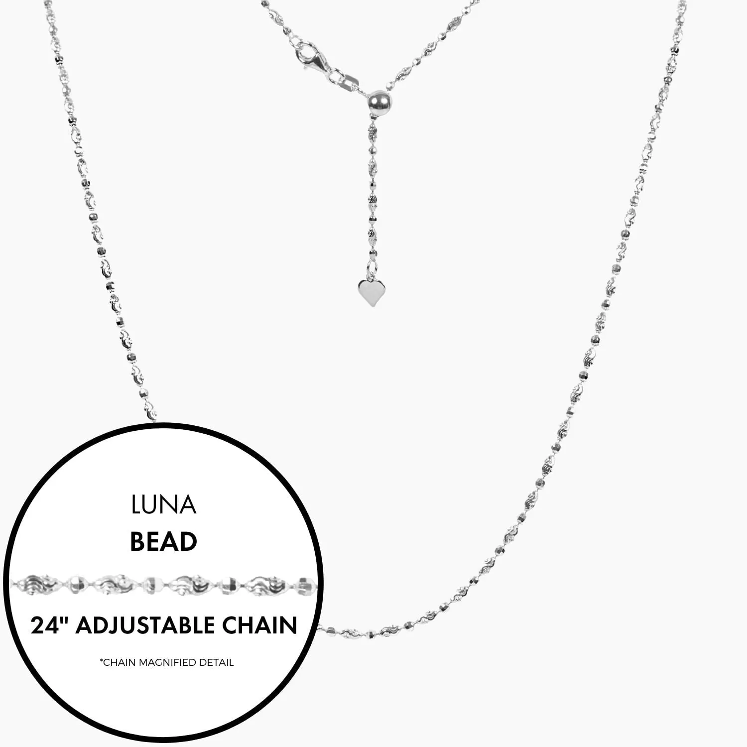 Italian Luna Bead Adjustable Chain