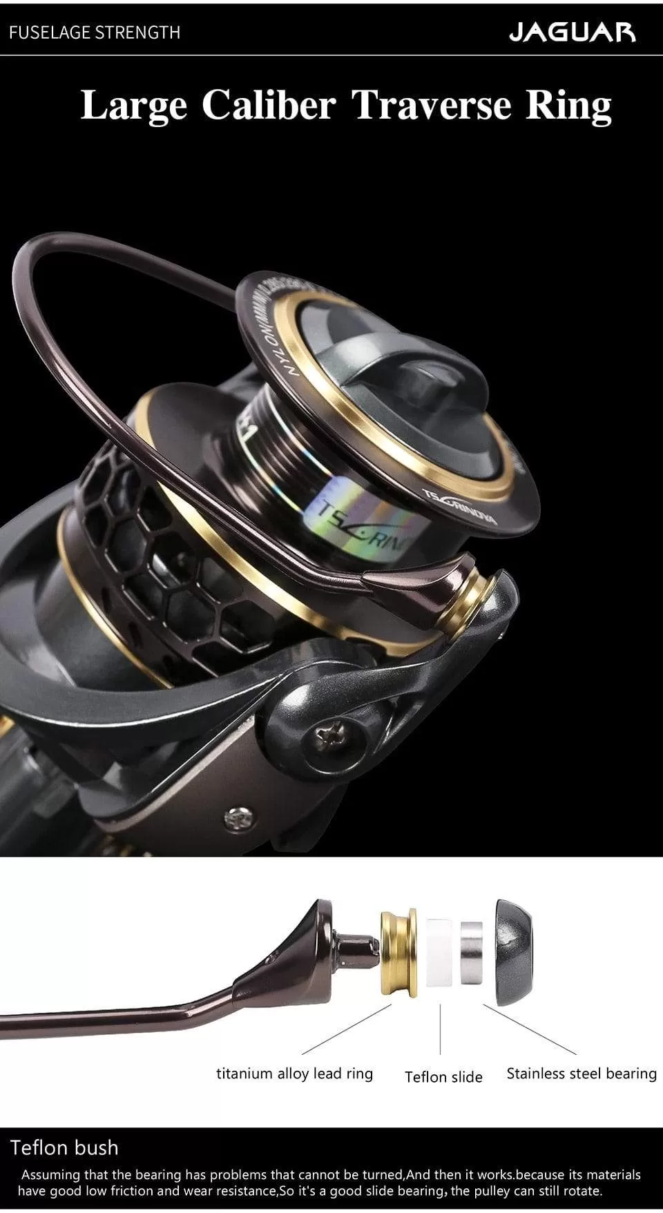 Jaguar 1000 2000 3000 9 1BB Fishing Spinning Reel Carp Saltwater Fishing Reel Spinning Metal Handle 2 Spool Reels Coil