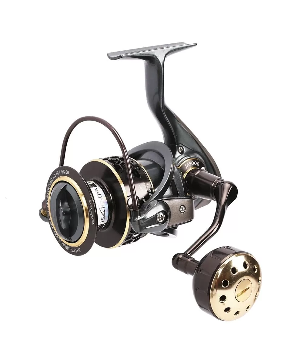 Jaguar 1000 2000 3000 9 1BB Fishing Spinning Reel Carp Saltwater Fishing Reel Spinning Metal Handle 2 Spool Reels Coil