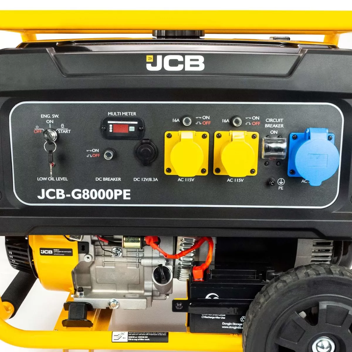 JCB G8000PE Electric Start Petrol Site Generator 457cc 115V/230V