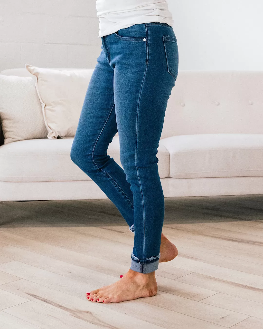 KanCan Eden Non Distressed Roll Hem Skinny Jeans