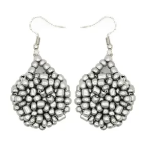 Kanule Beaded Earrings - Silver