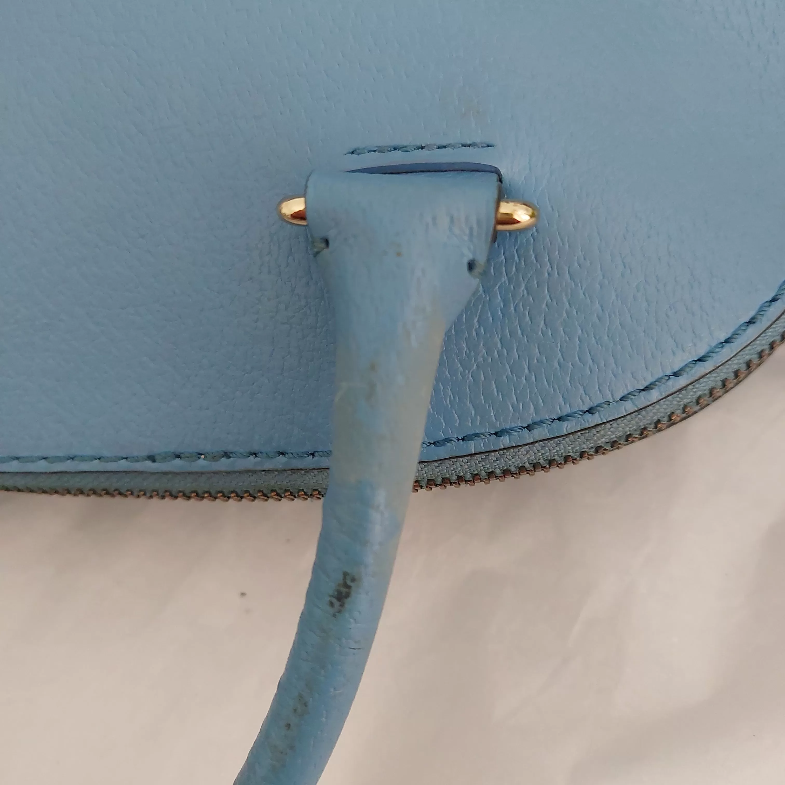 Kate Spade Blue Leather Dome Satchel | Pre Loved |