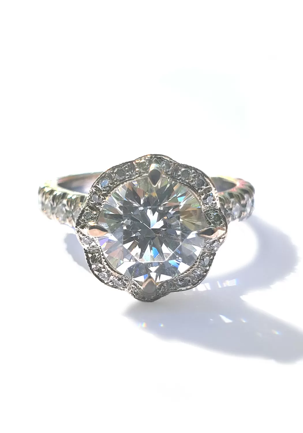 Katharine James Bella's Love Platinum Semi-Mount Diamond Ring