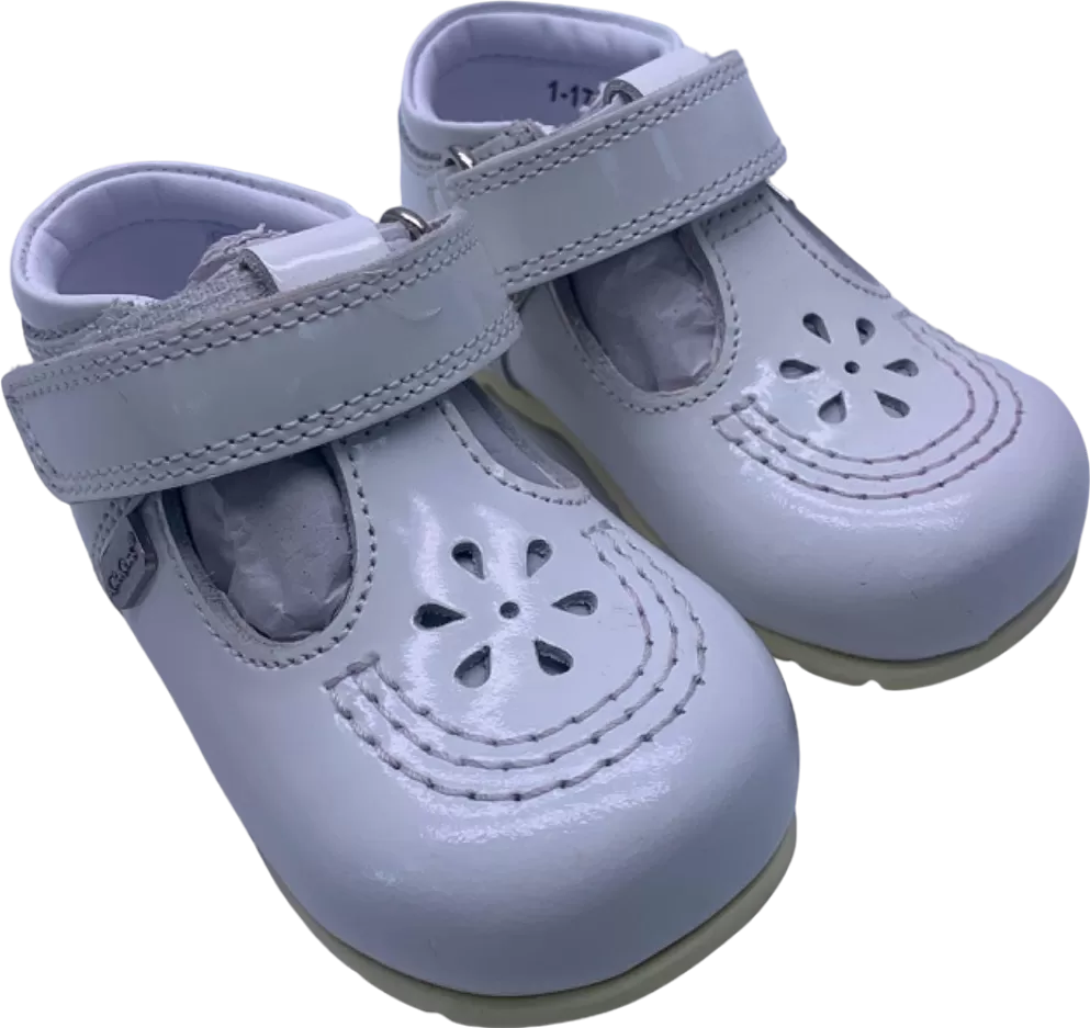 Kickers White Mary Jane Baby Shoes UK 3