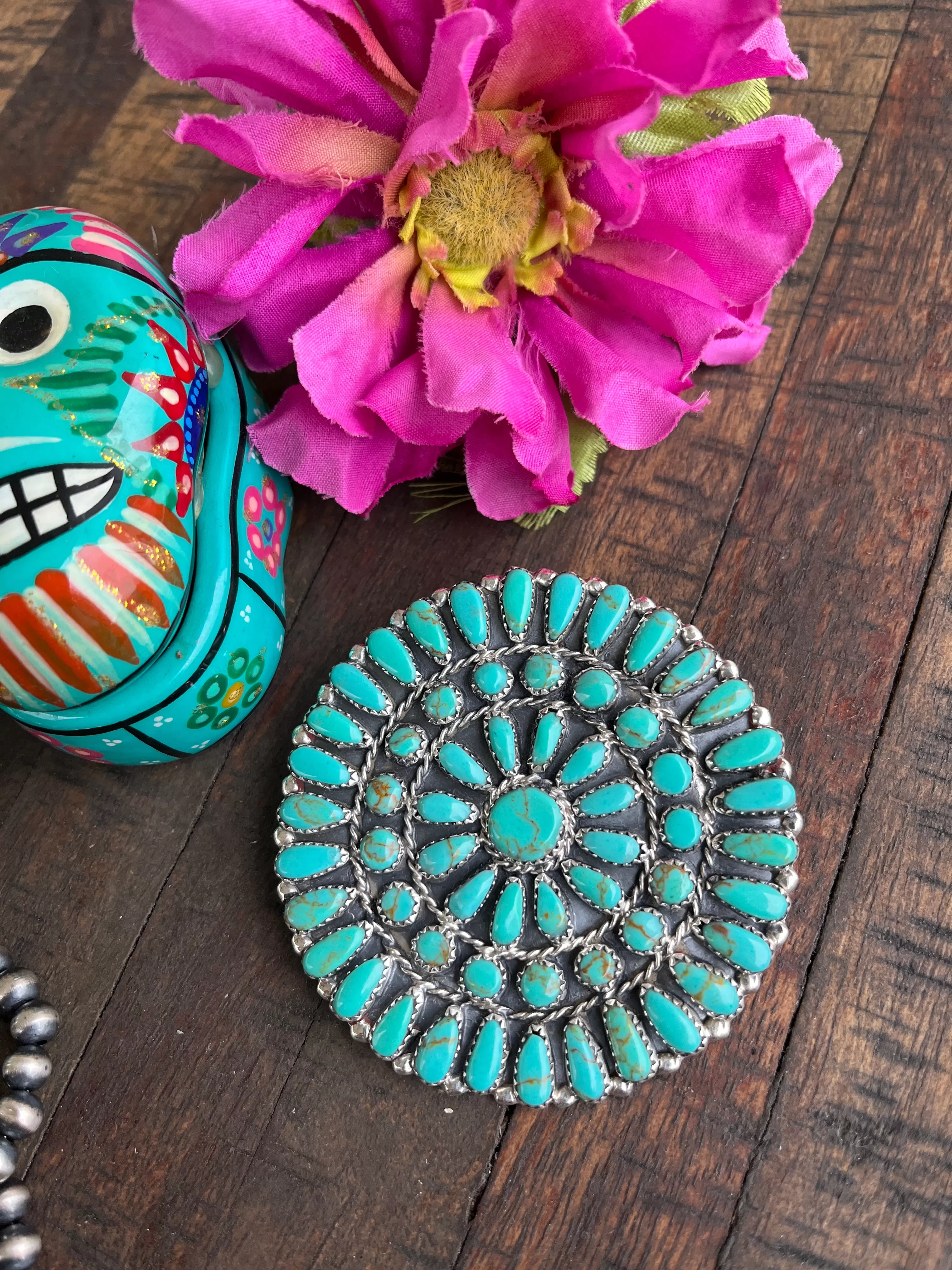 Kingman Turquoise Cluster Pins