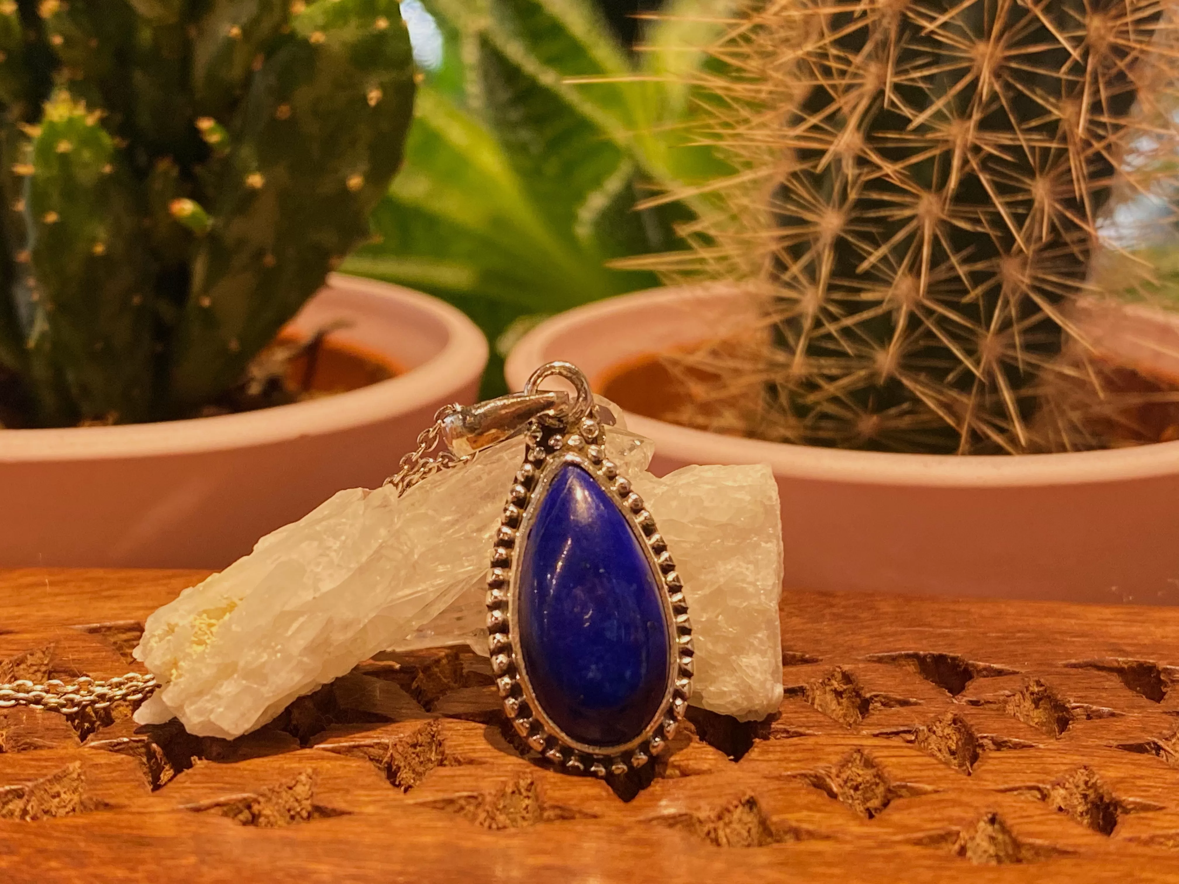 Lapis Lazuli Gala Pendant - Long Tear Drop