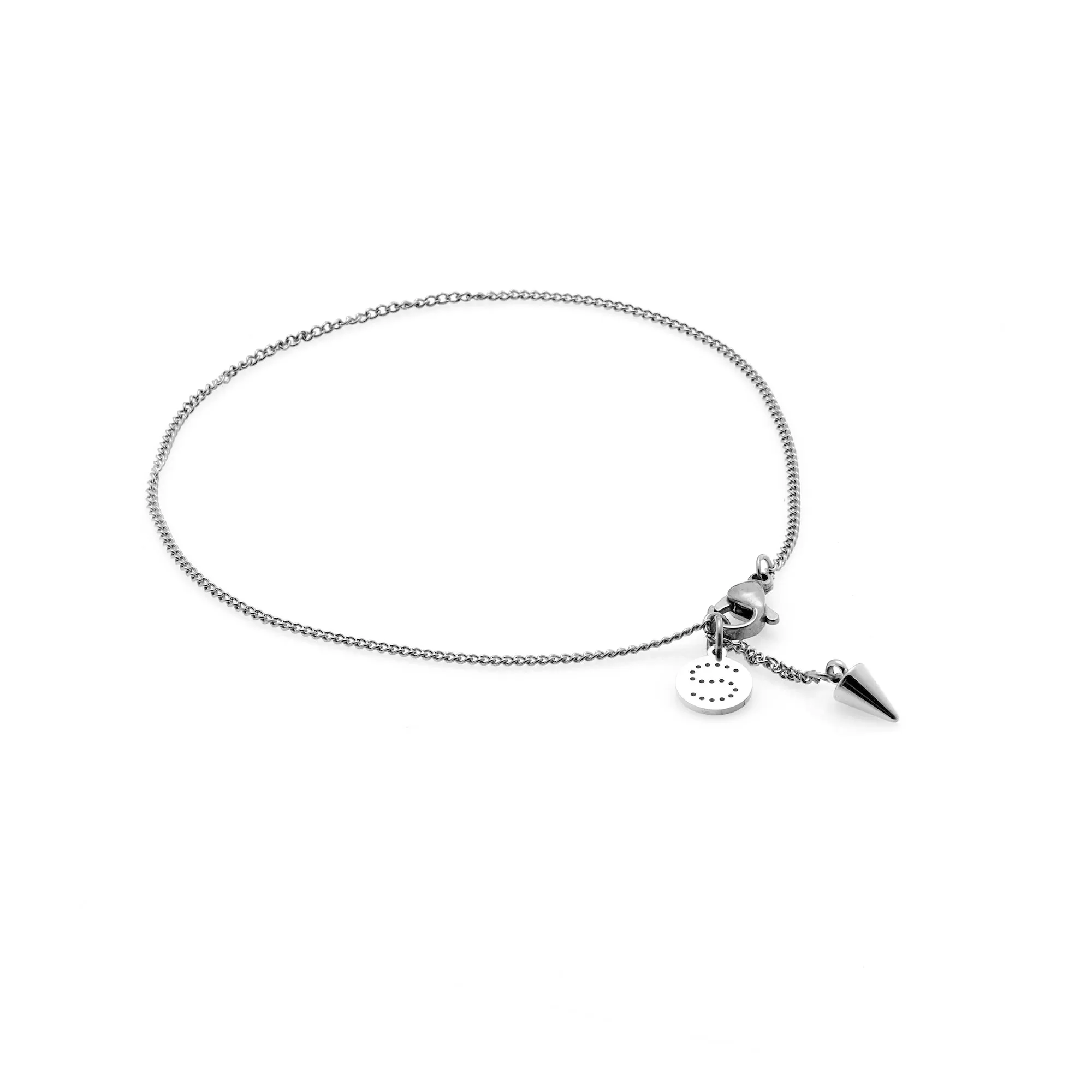 Layered Anklet Set / Pearl   Silver