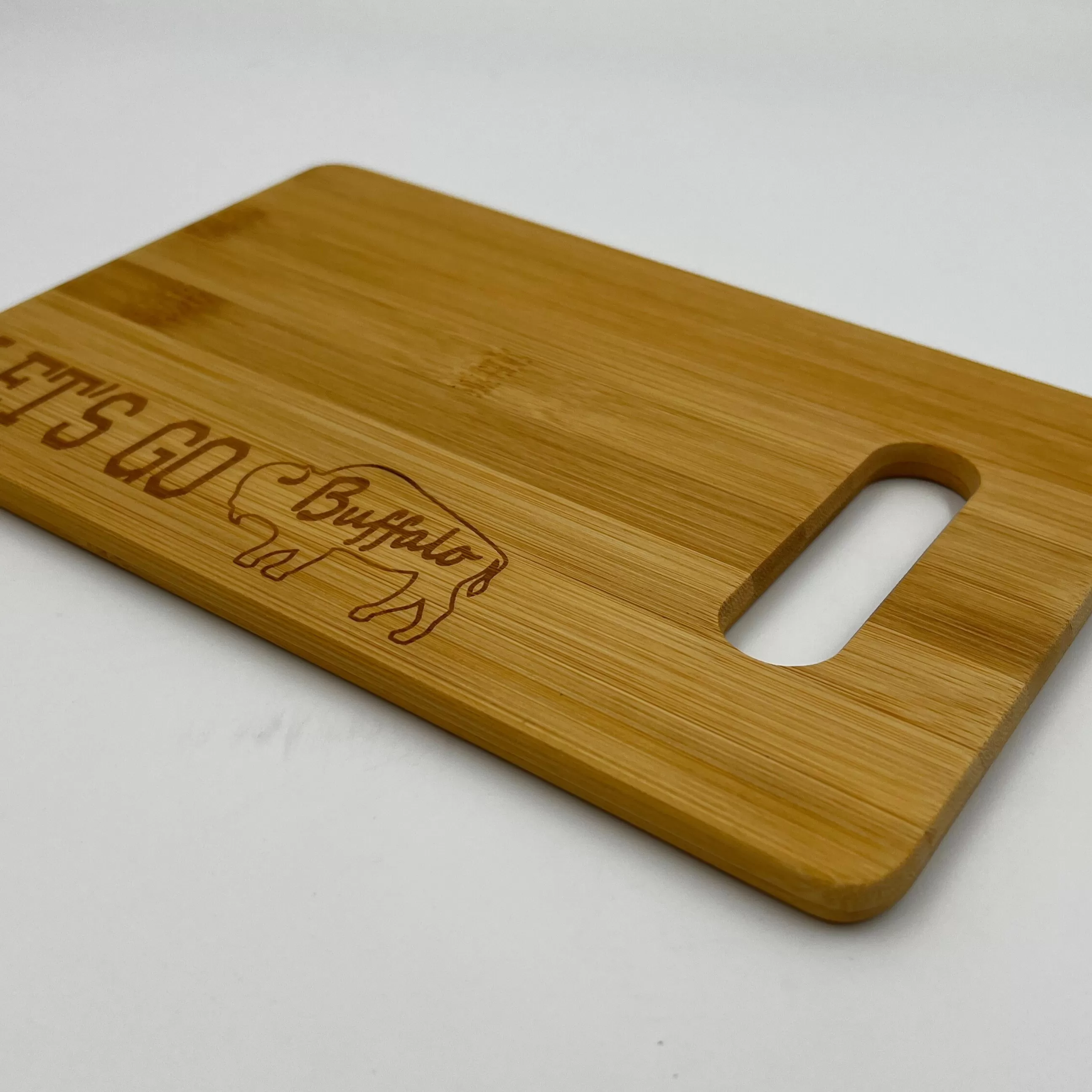 Let's Go Buffalo Small Bamboo Cutting Board