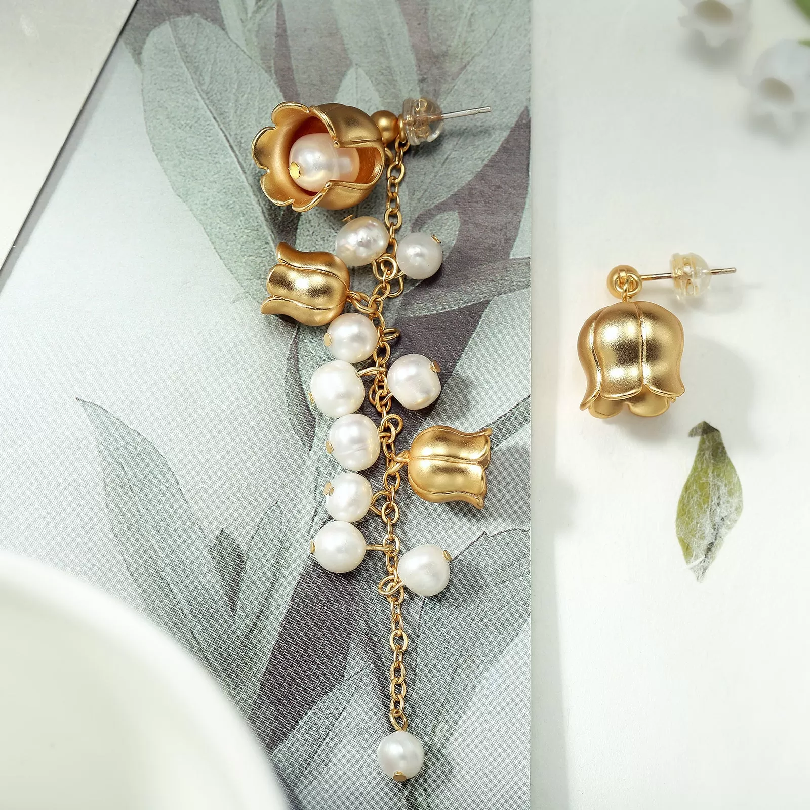 Lily Of The Valley Pearl Earrings