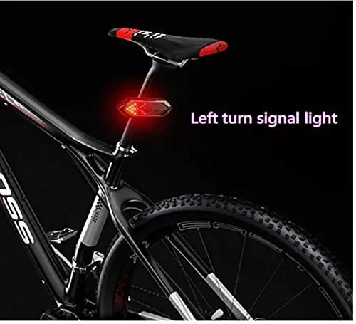 Lista Bicycle Tail Light USB Rechargable Smart Wireless Remote Control Turn Signal Warning Lamp Bike Taillight