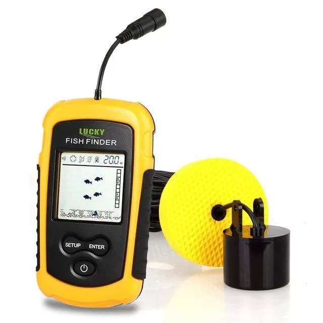 LUCKY FF1108-1 Portable Fish Finder Ice Fishing Sonar Sounder Alarm Transducer Fishfinder 0.7-100m Fishing Echo Sounder