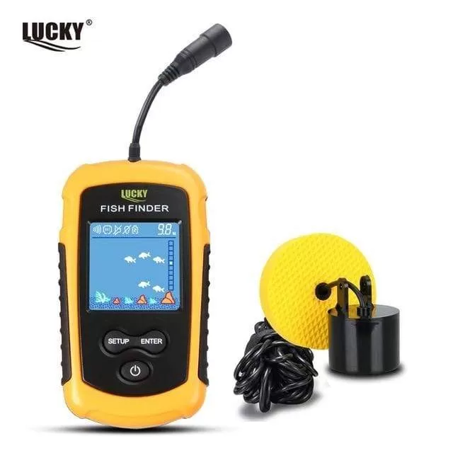 LUCKY FF1108-1 Portable Fish Finder Ice Fishing Sonar Sounder Alarm Transducer Fishfinder 0.7-100m Fishing Echo Sounder