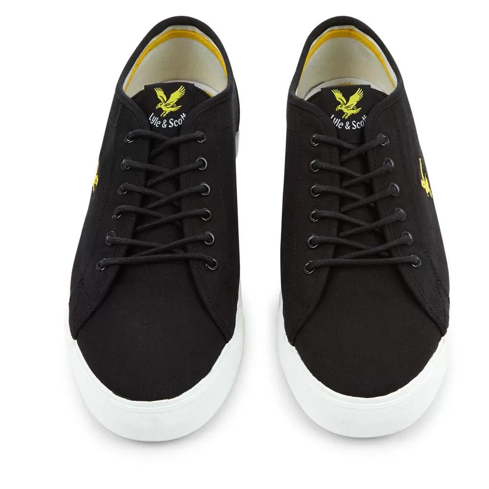 Lyle And Scott Teviot Canvas Plimsoll Trainers - True Black