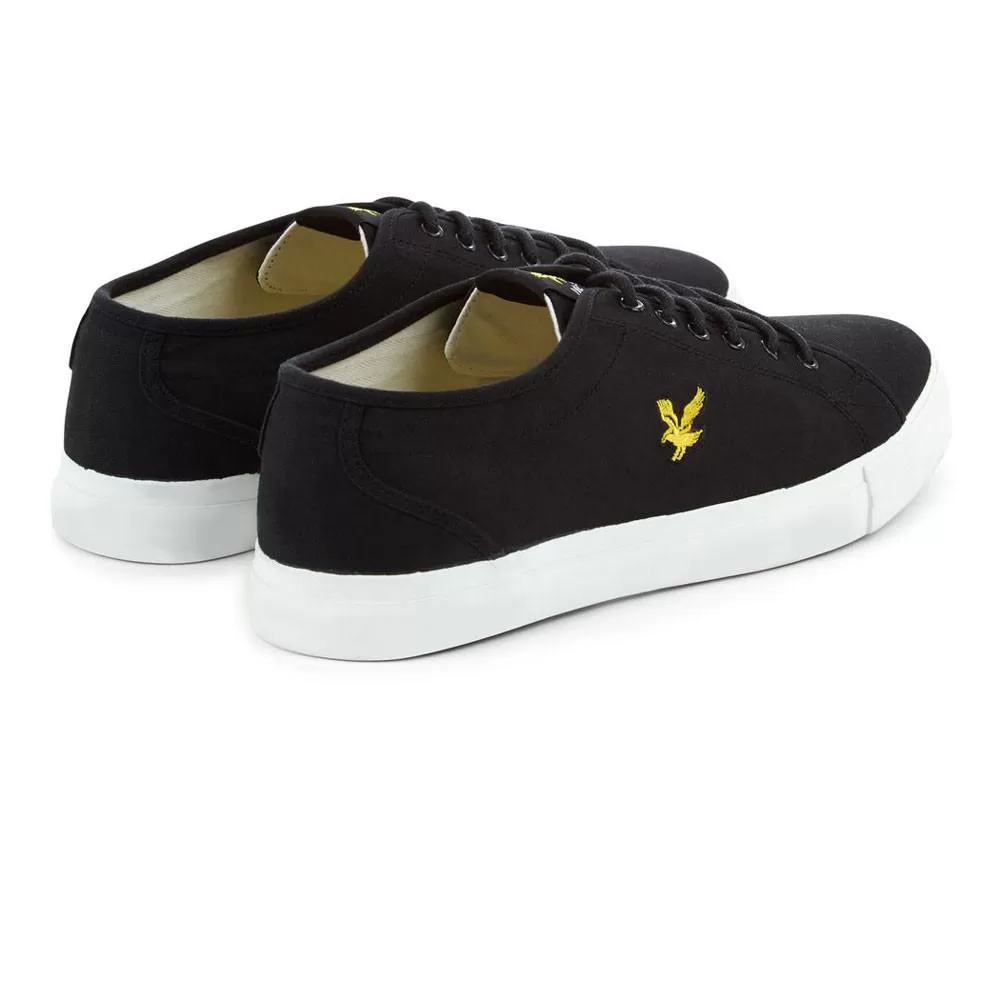 Lyle And Scott Teviot Canvas Plimsoll Trainers - True Black