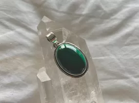 Malachite Brea Pendant - Oval