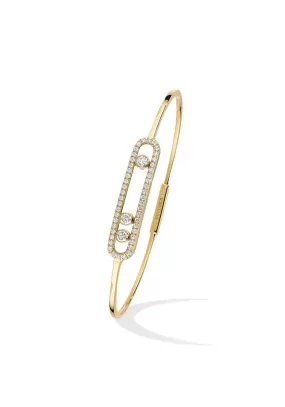 Messika Move Pavé Thin 18KYG Diamond Bangle