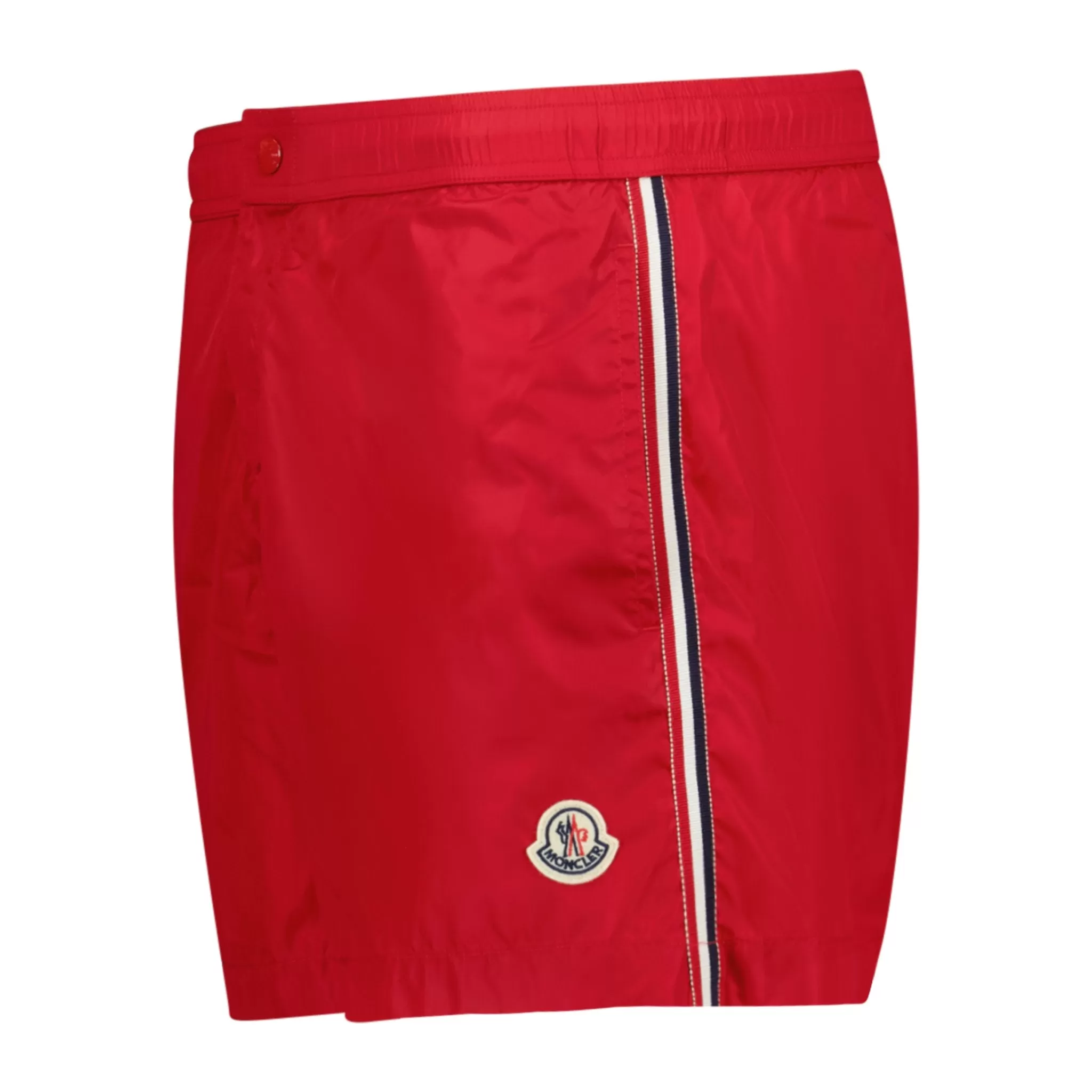 MONCLER LOGO SWIM SHORTS RED