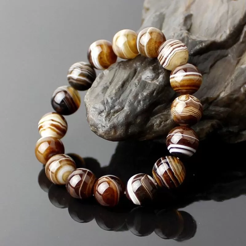 Natural Sardonyx Beads Bracelet