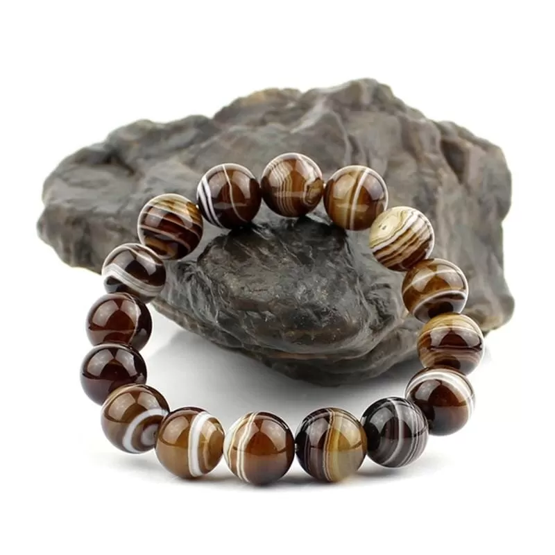 Natural Sardonyx Beads Bracelet