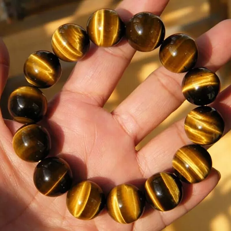 Natural Stone Tiger's Eye Buddha Bracelet