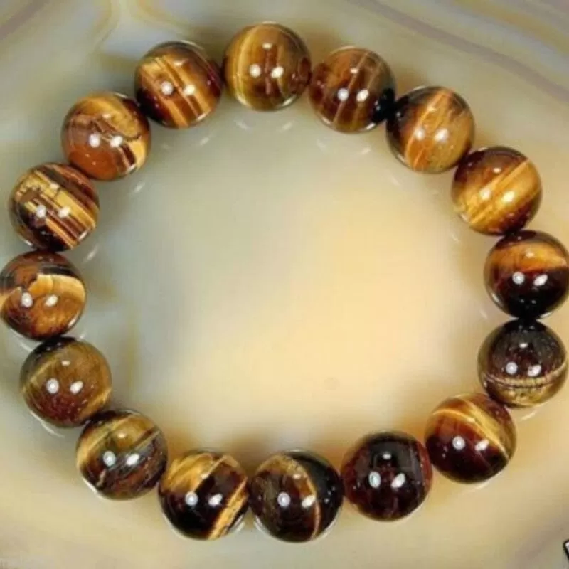 Natural Stone Tiger's Eye Buddha Bracelet