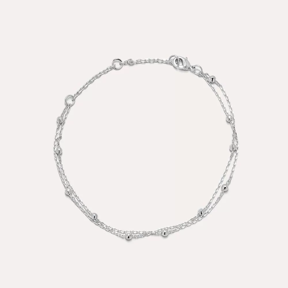 Orbit Silver Chain Bracelet