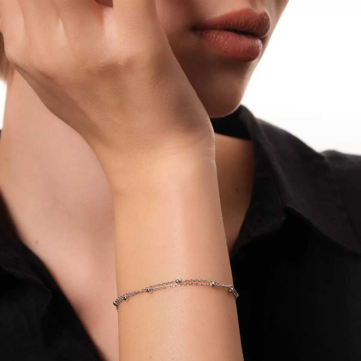 Orbit Silver Chain Bracelet